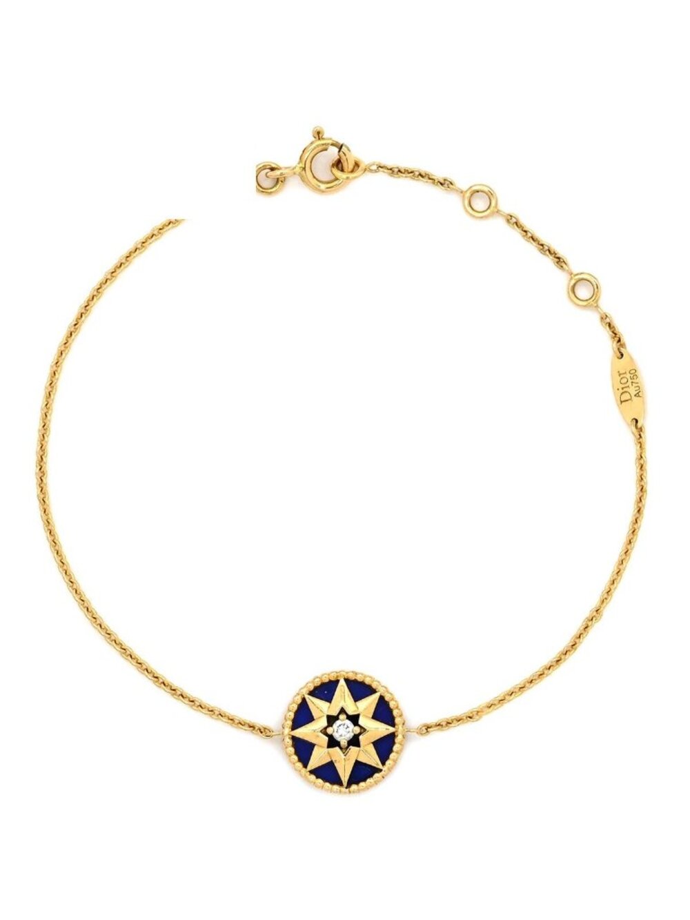 Dior Bracelet Rose Des Vents Purple Yellow Gold 18k Diamond Lapis Lazuli